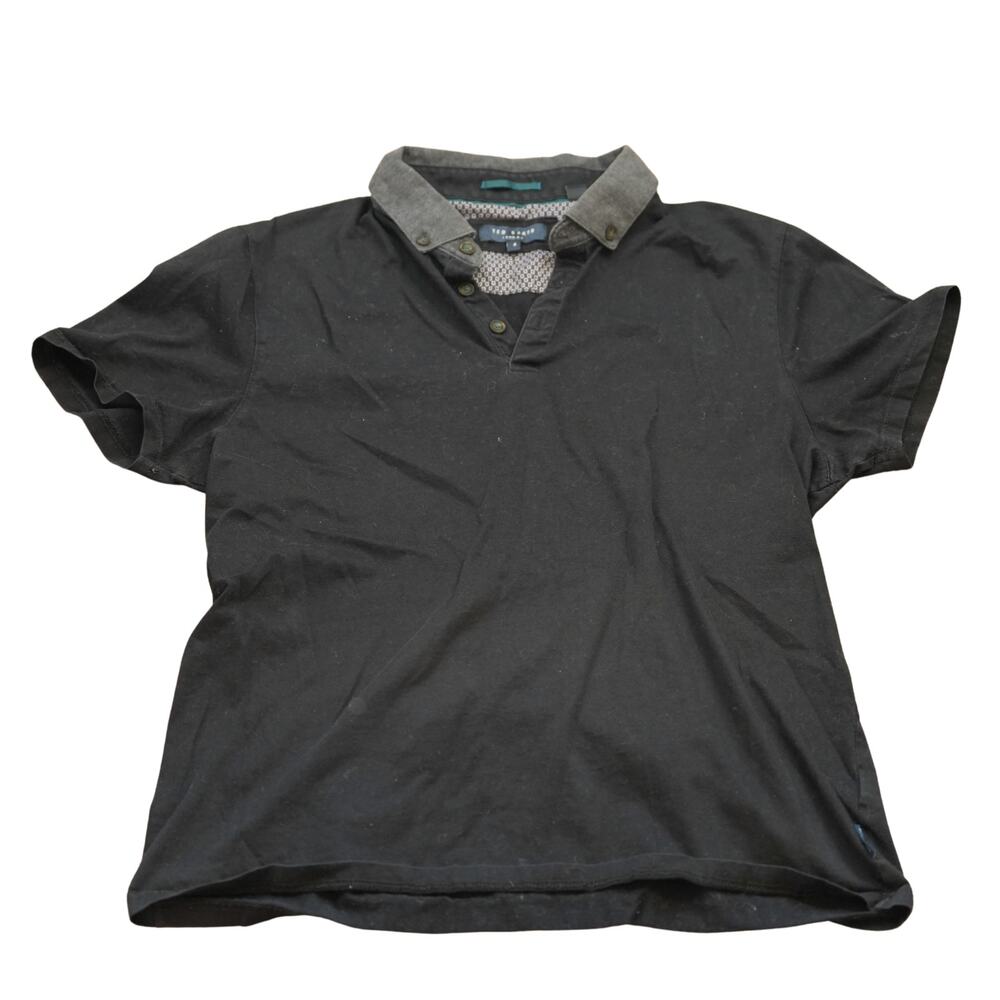Women's Ted Baker London Polo Shirt - Black/Gray - Size 4
